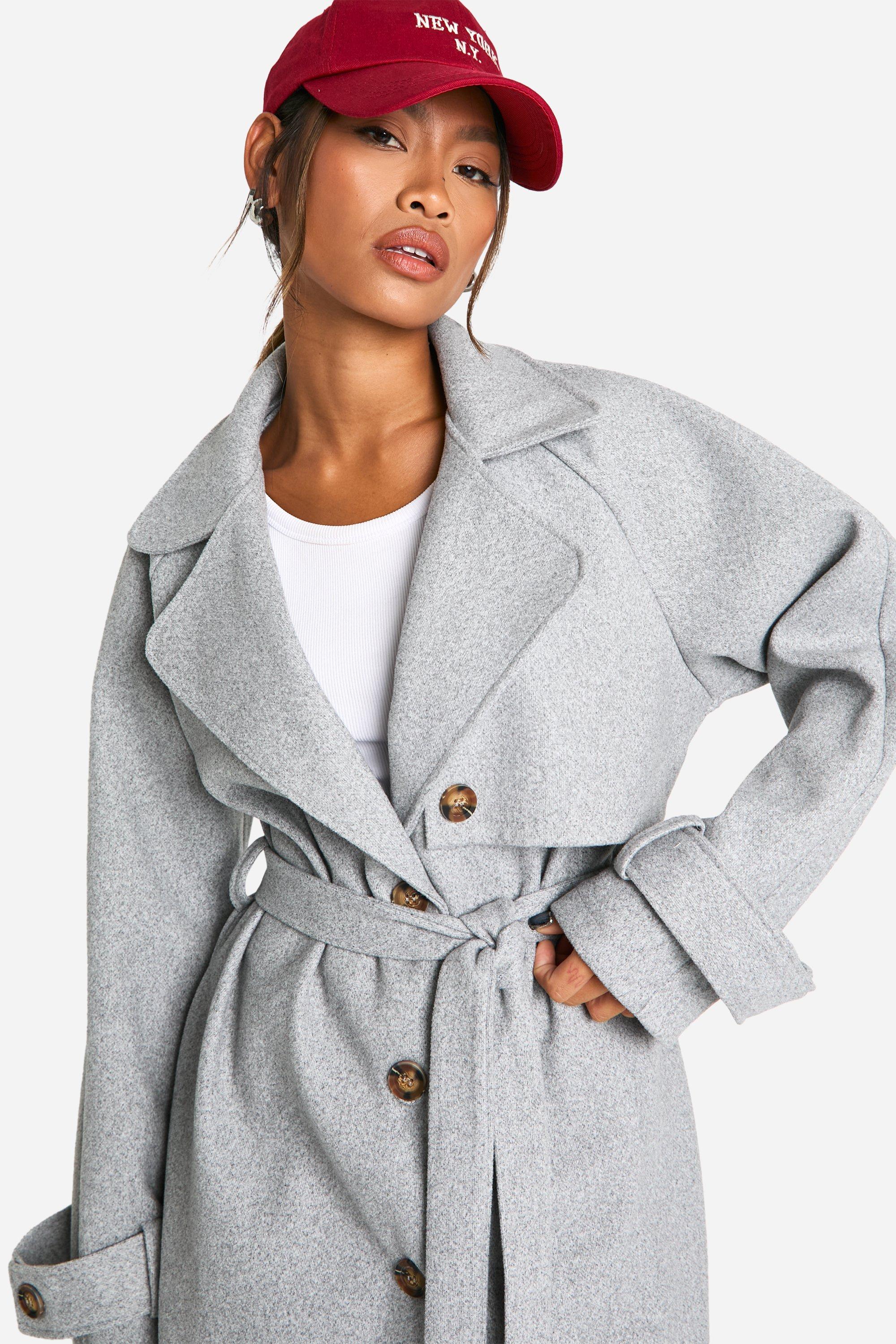 Light grey trench coat womens hotsell